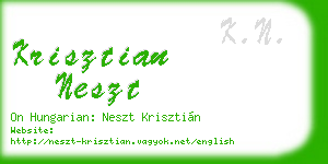 krisztian neszt business card